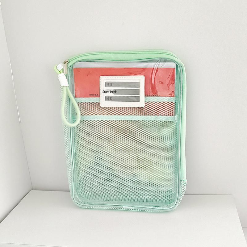 A4 L-Shaped Zipper File Bag: Thick, Large-Capacity, Multi-Layer Office & Student Organizer