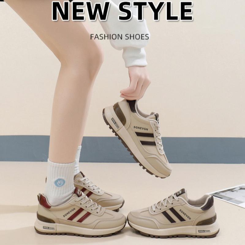 Frau Damenschuhe Herbst Neu Schnürleder Freizeitsneakers Outdoor Bequem Tenis Trainingsschuhe Chaussure Femme