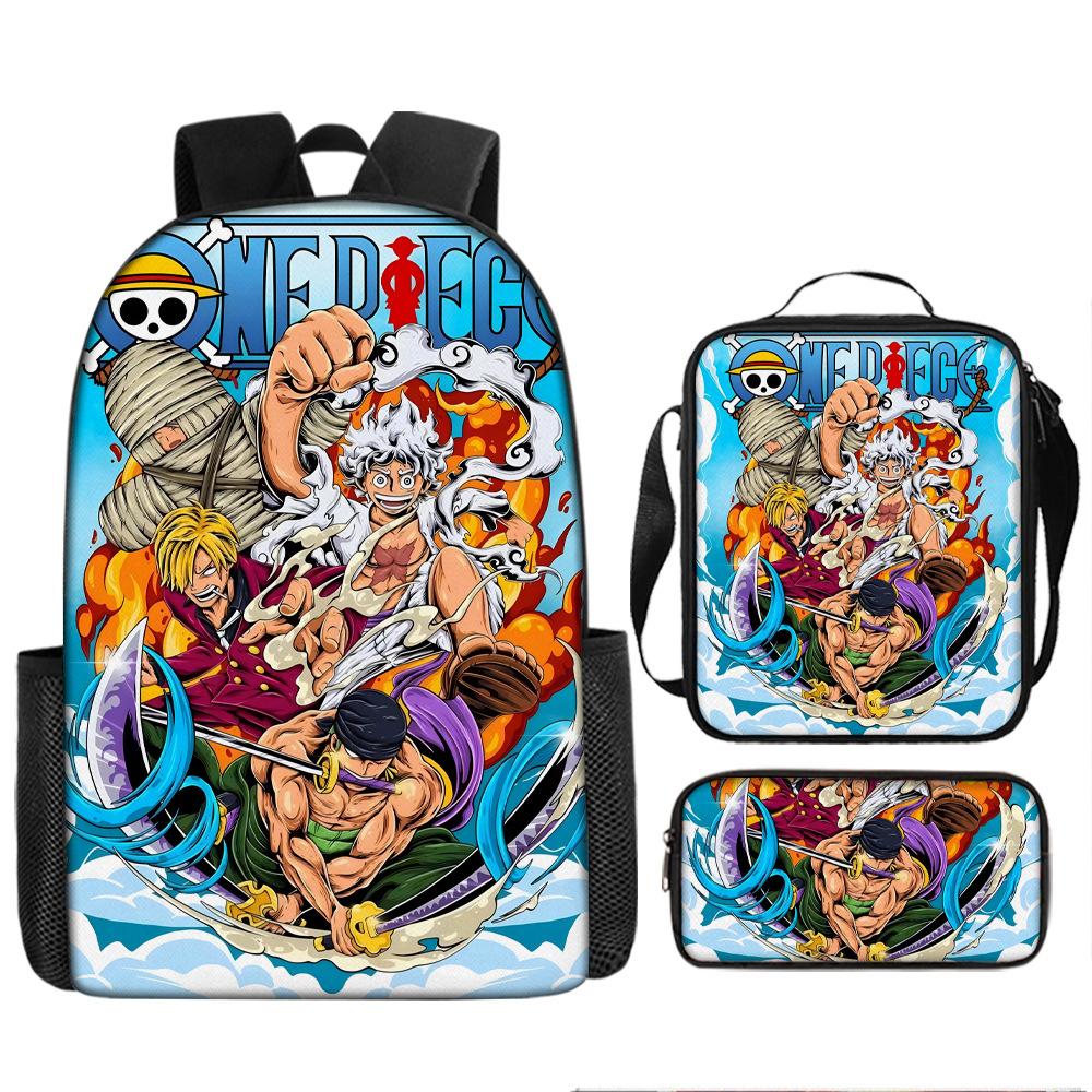 ONE PIECE Schoolbag Luffy Large-capacity Junior High School Students, Primary School Students, Grades 3 To 6, Junior High School Boys Backpack Set