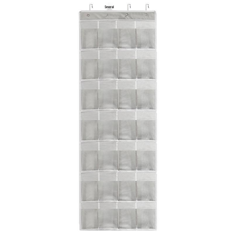 Bolsa de Armazenamento de Malha com 24 Compartimentos para Pendurar na Porta com Ganchos - Organizador de Sapatos e Diversos