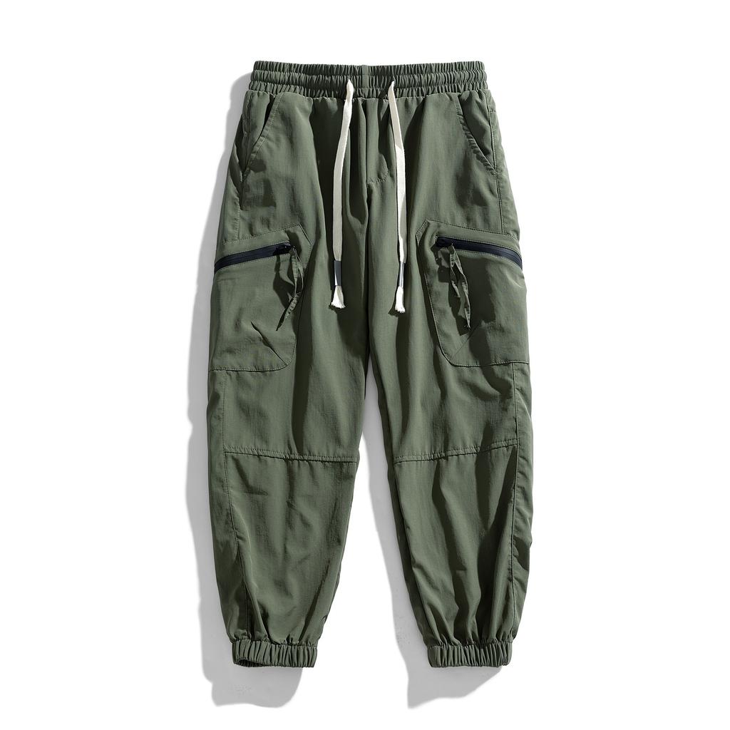 Direct supply of explosive overalls, new summer men's casual pants, men's functional pants, Hong Kong style nine-point sports