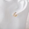 Minimalist Geometric Zircon Hoop Earrings: Japanese-Korean Fashion Ear Cuffs & Studs