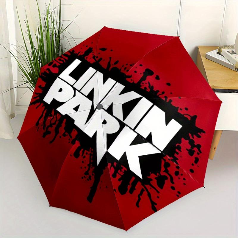 1pc Linkin Park Automatic Folding Cute Umbrella, 8 Ribs for All-Season Use, Portable for Travel & Outdoor Activities063