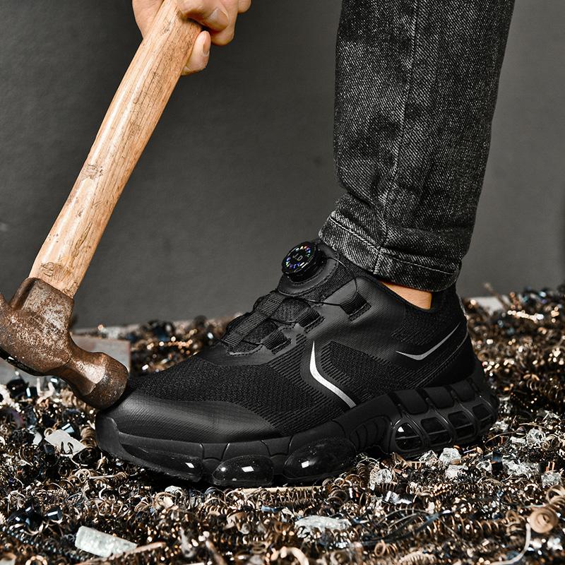 New Type Of Safety Shoes For Men, Anti-Crush And Anti-Puncture Fashionable Sports Shoes, Casual Protective Boots For Men