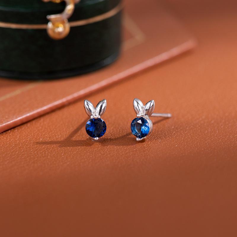 

Роскошные женские серьги Banyan Tree из серебра 925 пробы с кроликом и цирконием - коллекция 2023 года. ES2405 синий