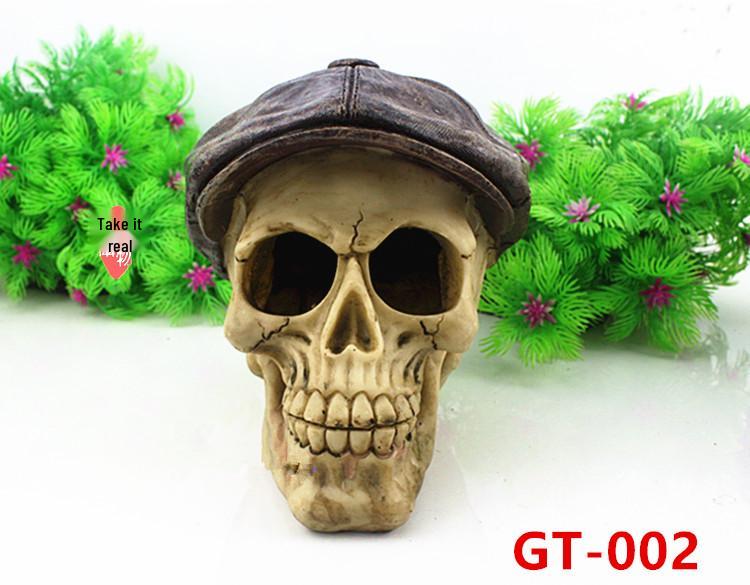 T-Rex Skull & Bone Reptile Tank Decor, Halloween Prop