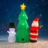4.92FT Inflatable Christmas Set Santa Tree Snowman Toy Yard Party Decoration Festive Gift LED Lit Xmas Supplies Home Ornament