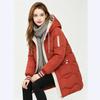 Manufacturer's winter new down cotton-padded clothes for women's medium and long loose and thickened color-matching cotton-padded jackets, warm