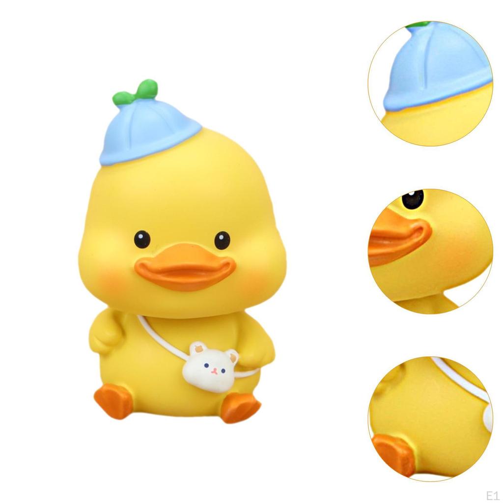 Shaking Head Car Decoration Crafts Duck Statue for Home Bedroom Office