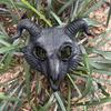 Goat Skull Halloween Mask - PU Animal Costume Prop for Parties & Escape Rooms
