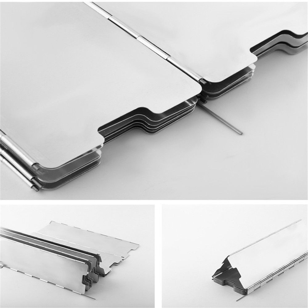 Camping Cooking BBQ Windproof Screen Burner Wind Guard Gas Stove Windshield Cookware Windbreak