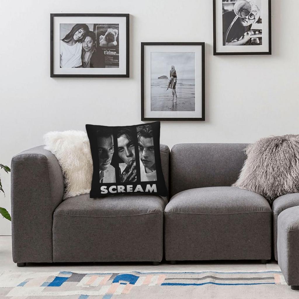 Scream Billy Loomis Quadratischer Kissenbezug Polyester Leinen Samt Kreativ Reißverschluss Dekorativer Kissenbezug Sitzkissenbezug Großhandel