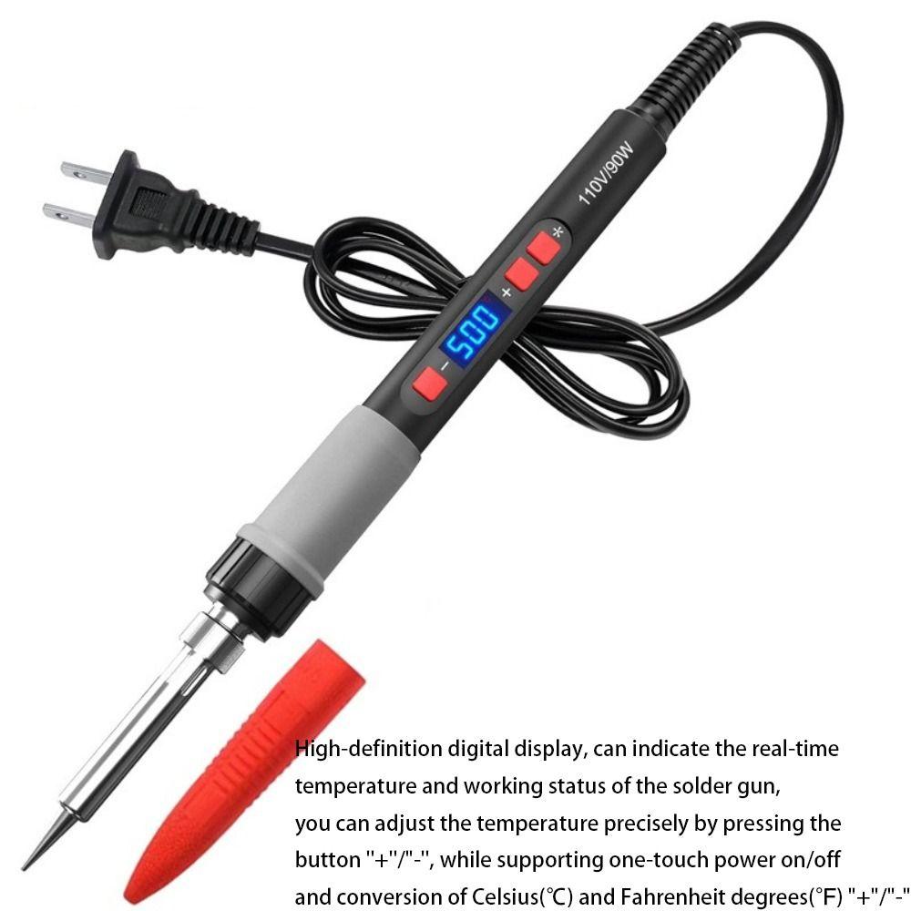 90W Soldering Iron Kit Temp Adjustment Electronic Iron Portable Solder Tool
