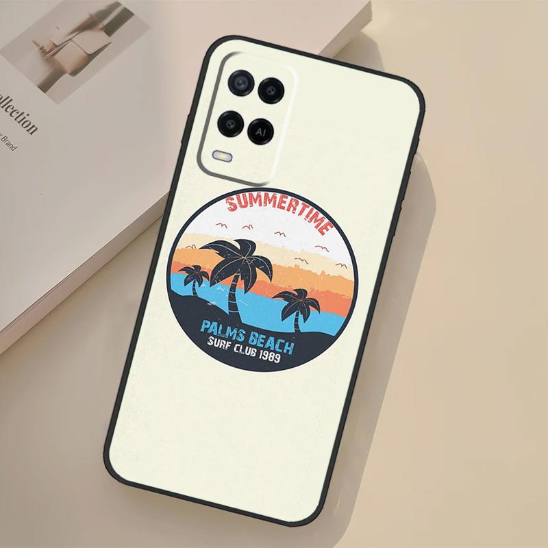 Palms Beach Surf Case For Oppo A98 A78 A18 A38 A58 A60 A80 A40 A96 A76 A16 A94 A74 A54 A15 A17 A57 A77 A5 Pro