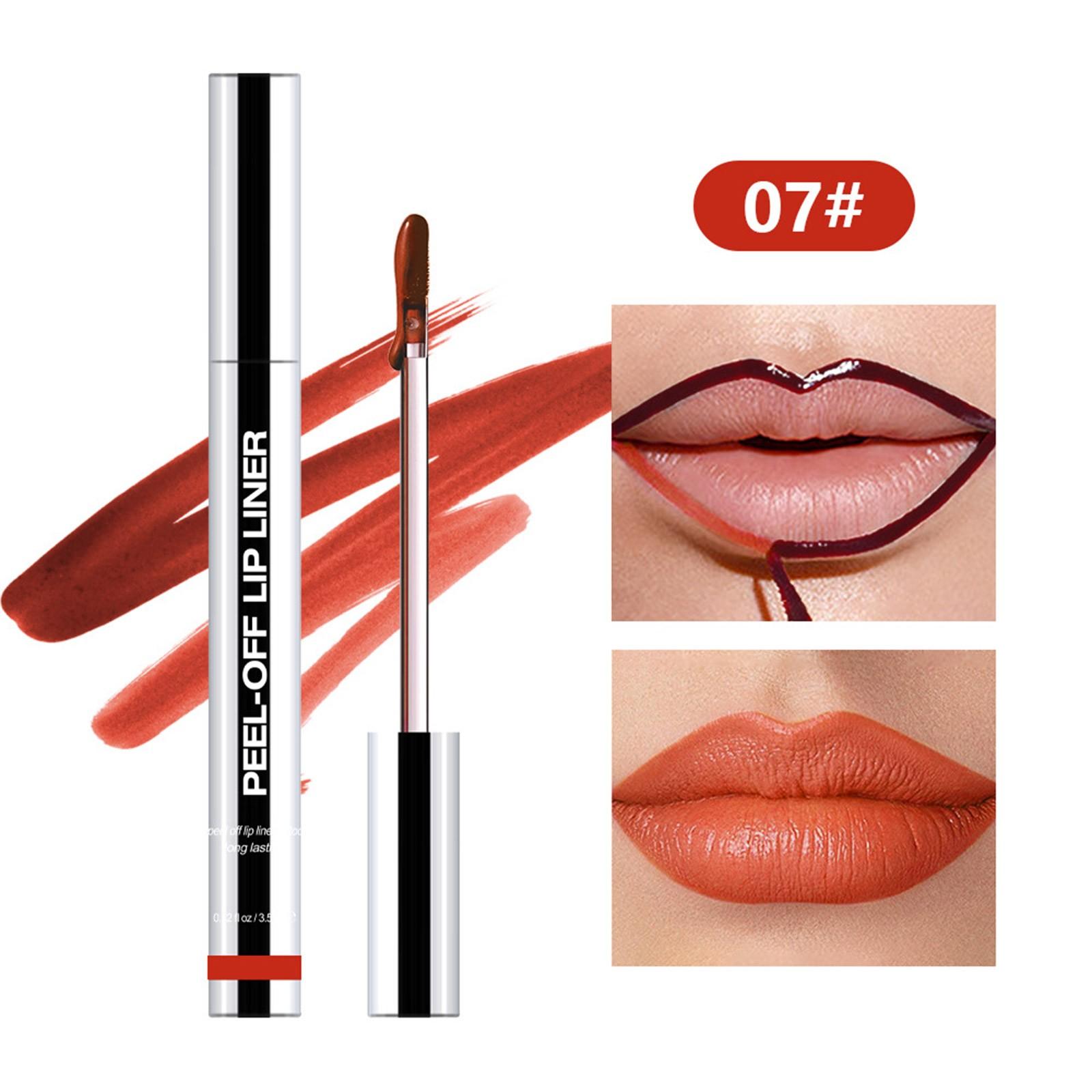 

Карандаш для губ Stain Peel Off Lip Gloss Peel Off Lip Liner For Long Lasting Waterproof Transfer-Proof High Pigmented 3ml One Size