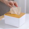 Japanische Einfache Holz Abdeckung Desktop Haushalt Tissue Box Papier Lagerung Box Haushalt Geschenk Werbung Papier
