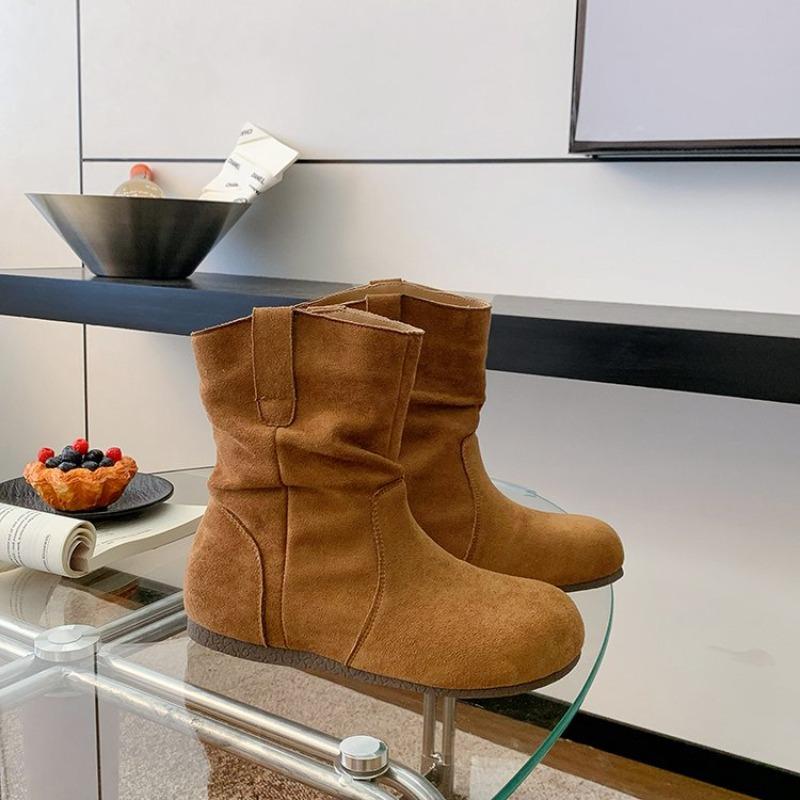 

Модные ботильоны с большим пальцем, плоские одинарные ботинки, ретро осень 2025, новые ботинки-скрабы для женщин 40