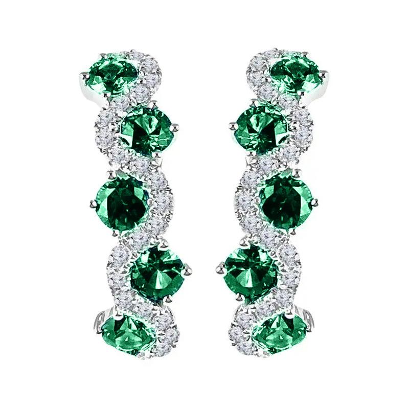 Lindon Mode Kupferlegierung Zirkon Schmuck Tropfenohrringe für Frauen Hochzeit Party Geschenke