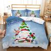 Christmas Duvet Cover Cartoon Merry Chirstmas Double Christmas Element Theme Celebrate Christmas for Friend Holiday Gifts Queen