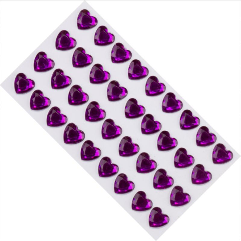 12MM36 Acrylic Love Drill Stick Korean Girl Heart the Same Model Mobile Phone Case Ledger Sticker