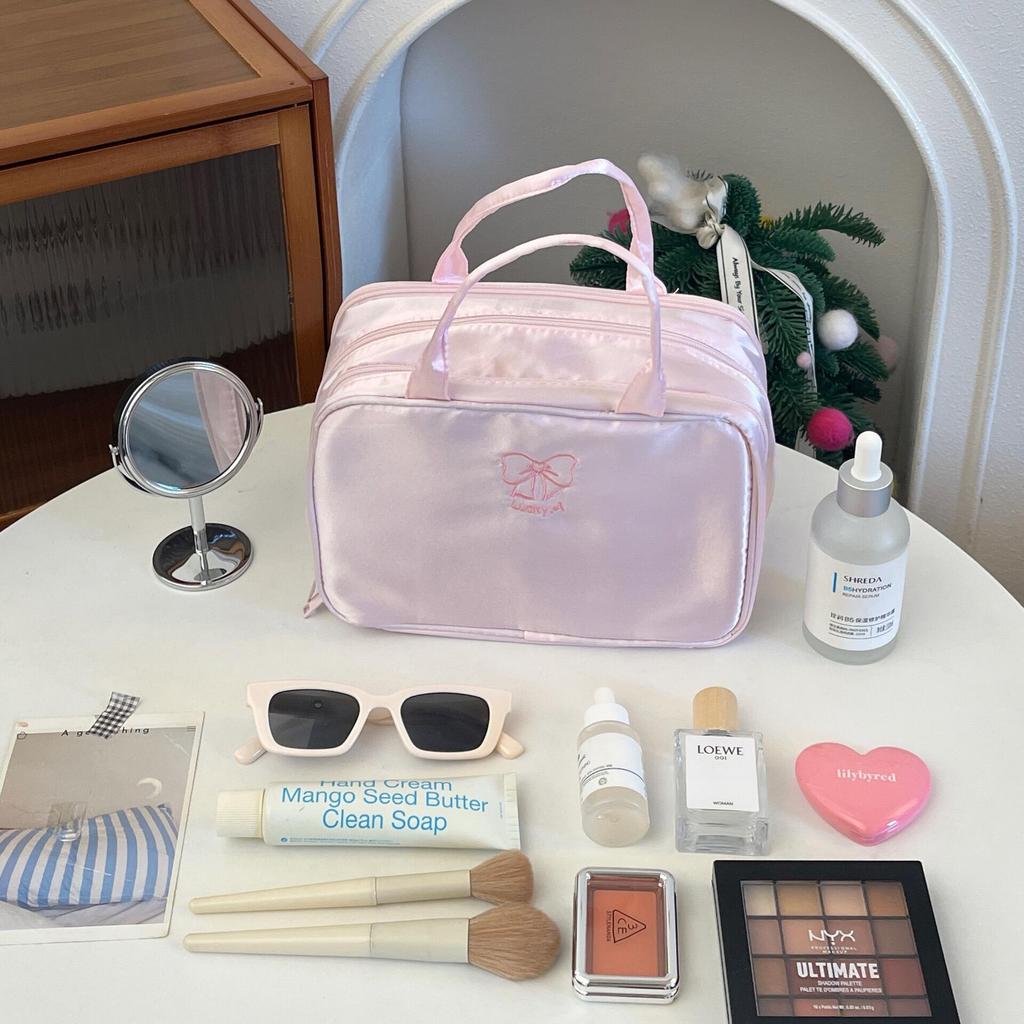 Korean Style Large Capacity Denim Makeup and Toiletry Travel Bag