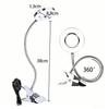 Portable USB Clip LED Lamp Rechargeable Dimmable Eye Protection Light for Reading Tattoo Nail Art Eyebrow Makeup Beauty Use