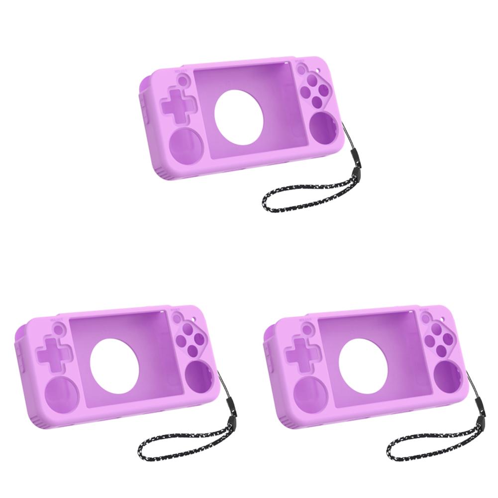 

5# Силиконовый защитный чехол со шнурком для портативной игровой консоли RG35XX H(Пурп