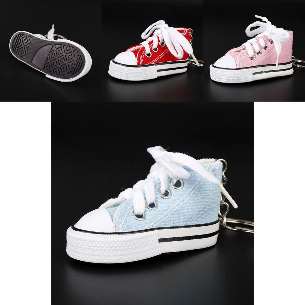 Creative Canvas Shoe Keyring Keychain With Metal Material For Men And Women