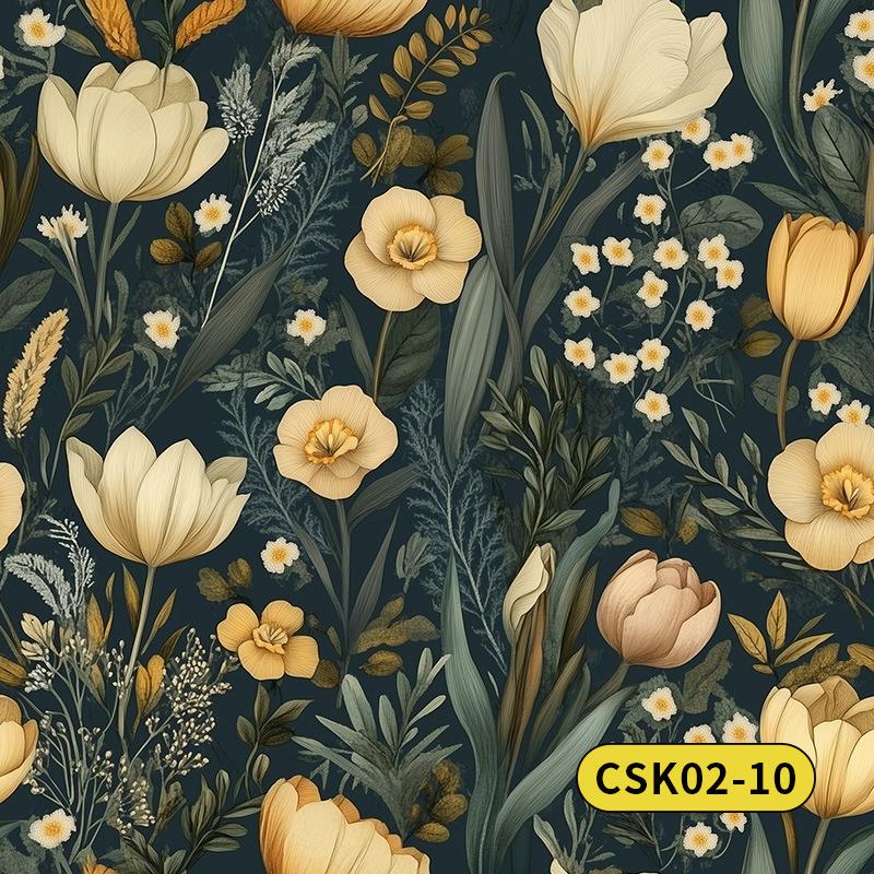 Vintage American Rose Wallpaper Bedroom Furniture Renovation Sticker Color Change Shoe Cabinet Wardrobe Door Sliding Door Transformation Wallpaper