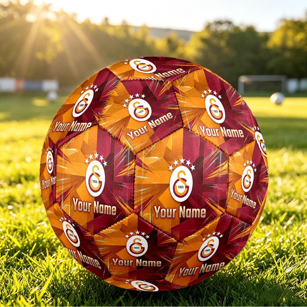 Personalized Size 5 Football Galatasaray FC Pattern Outdoor Game Sports Ball Gift