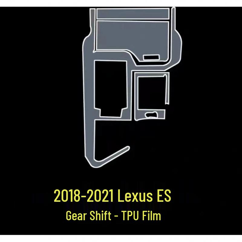 Lexus ES 2018-2024 Interior Protection Film: TPU Console, Screen, Gear Shift & Door Stickers