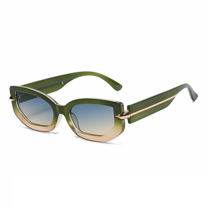 

New Fashion Arrow Designer Gradient Sunglasses for Men and Women Retro Unisex Minimalist Temperament Fashion Glasses UV400 зелёный