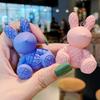 Adorable Resin Bunny Keychain Cute Sitting Rabbit Bag And Car Charm Gift