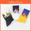 Flame Print Men Women Talos Soft Warm Cotton Elastic Breathable Middle Tube Socks