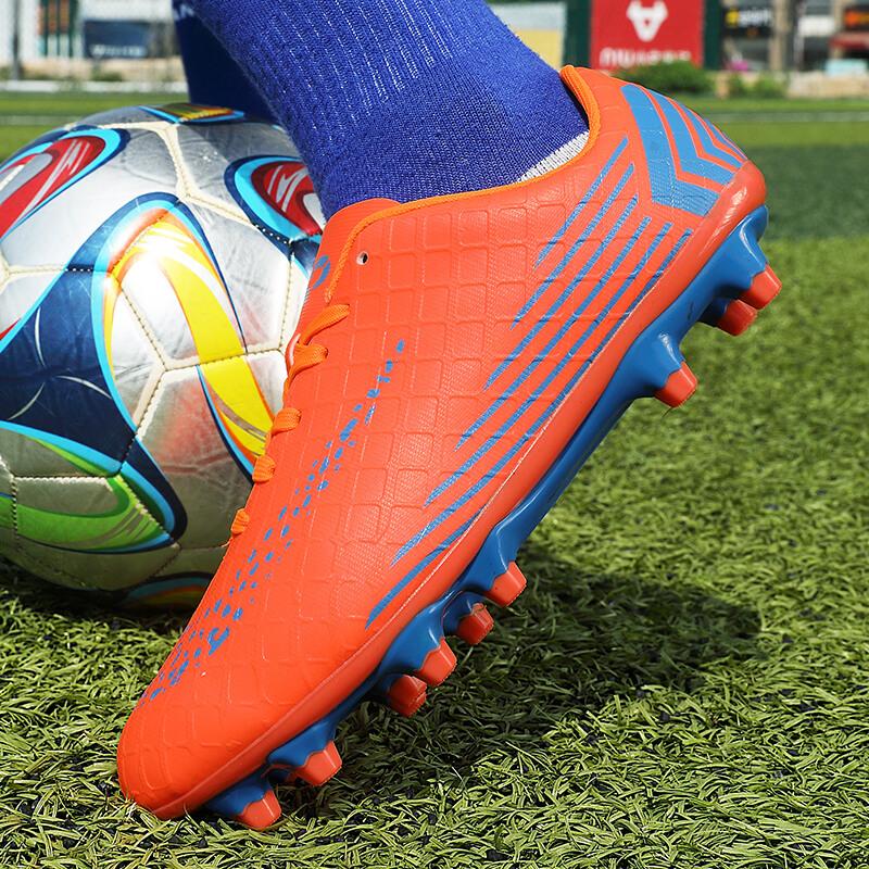 Fashion Men's Soccer Shoes FG/TF Non-Slip Soccer Cleats Training Shoes Ultralight Outdoor Sneaker Lace Up Casual Light Football Boots 45