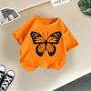 T-shirt décontracté à manches courtes pour enfants - T-shirt d'été ample pour filles avec nœud