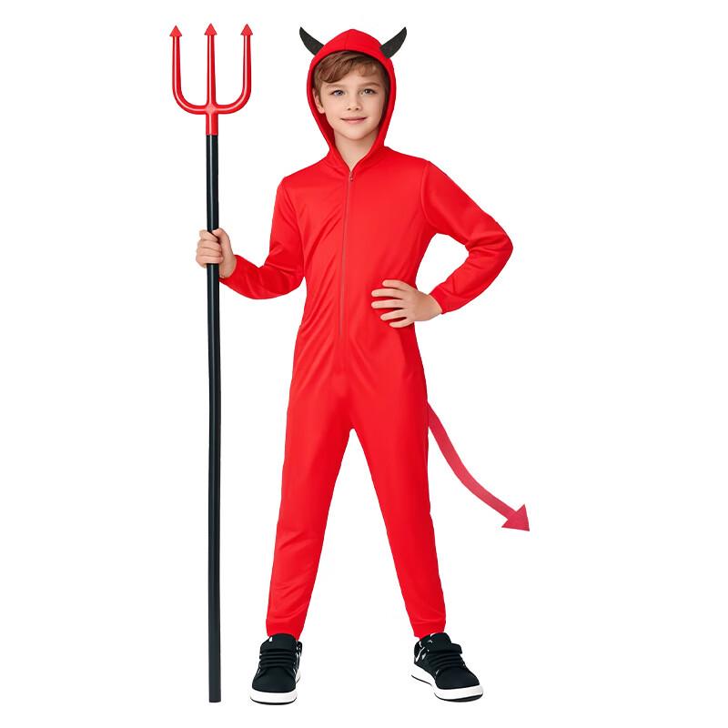 Kids' Red Devil Satan Cosplay Costume