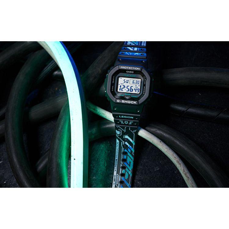 Casio Digital Series G-Shock Collaboration Model 200M Water Resistant Solar Quartz Movement Resin Strap Men watches Black GW-B5600MG-1PRL