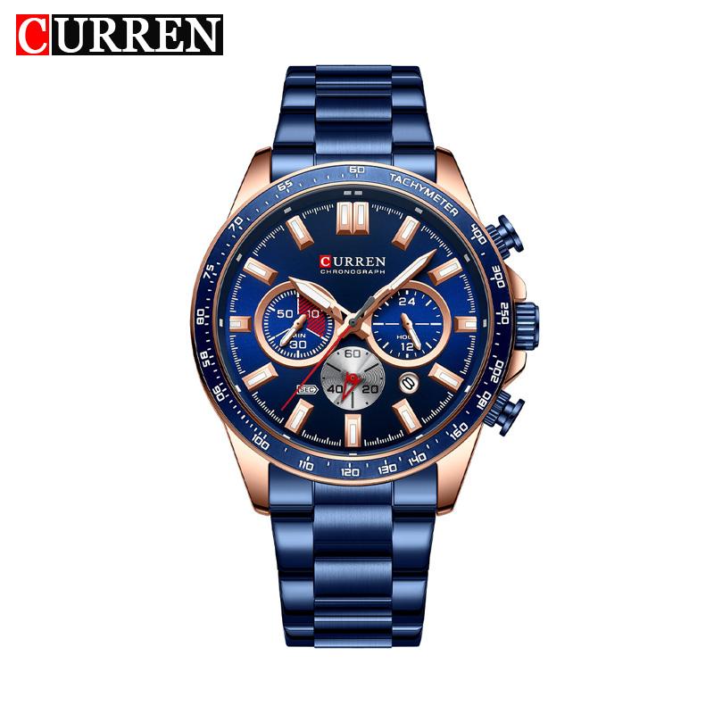 CURREN 8418 Luxury Men Quartz Wrist Watches Custom Men's Stainless Steel Band Strap Wristwatches for Man