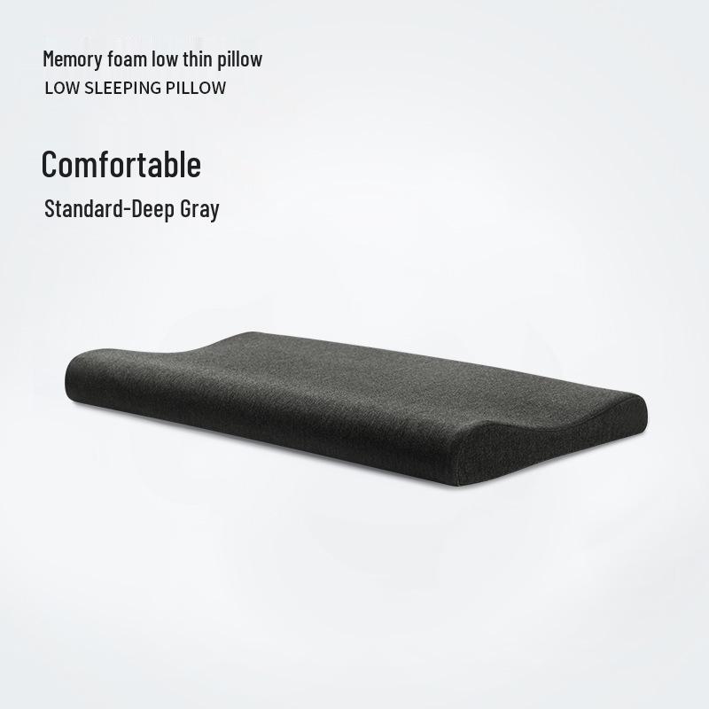 Single Person Memory Foam Neck Support Pillow - Soft, Thin, Long Design for Adults