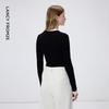 LANGZI Women's Contrast Wool Knit Sweater