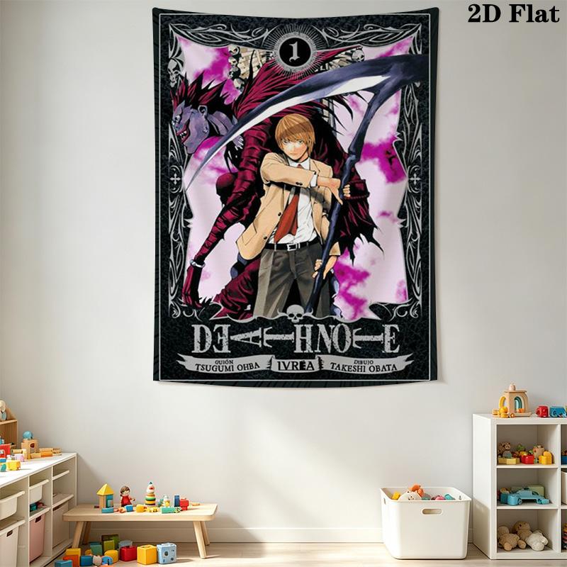 Death Note Movie Light'S Revenge Tapestry Wallmounted Fashion Print Soft Home Decor Homestay Soft Decoration Tapestry