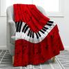 Music Note Blanket Print Throw Blanket Soft Warm Comfortable for Sofa Chair Bed Office for All Season Birthday Souvenir Gifts