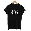 Königin König Partner T-Shirt MR MRS Buchstabenaufdruck Paar T-Shirt Sommermode Damen T-Shirt Lässige O-Ausschnitt Oberteile Liebhaber T-Shirt