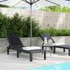 VidaXL Height-Adjustable 4-Position Chaise Longue, Sunbed, Seat with Backrest, Garden Patio Sun Lounger 4008100