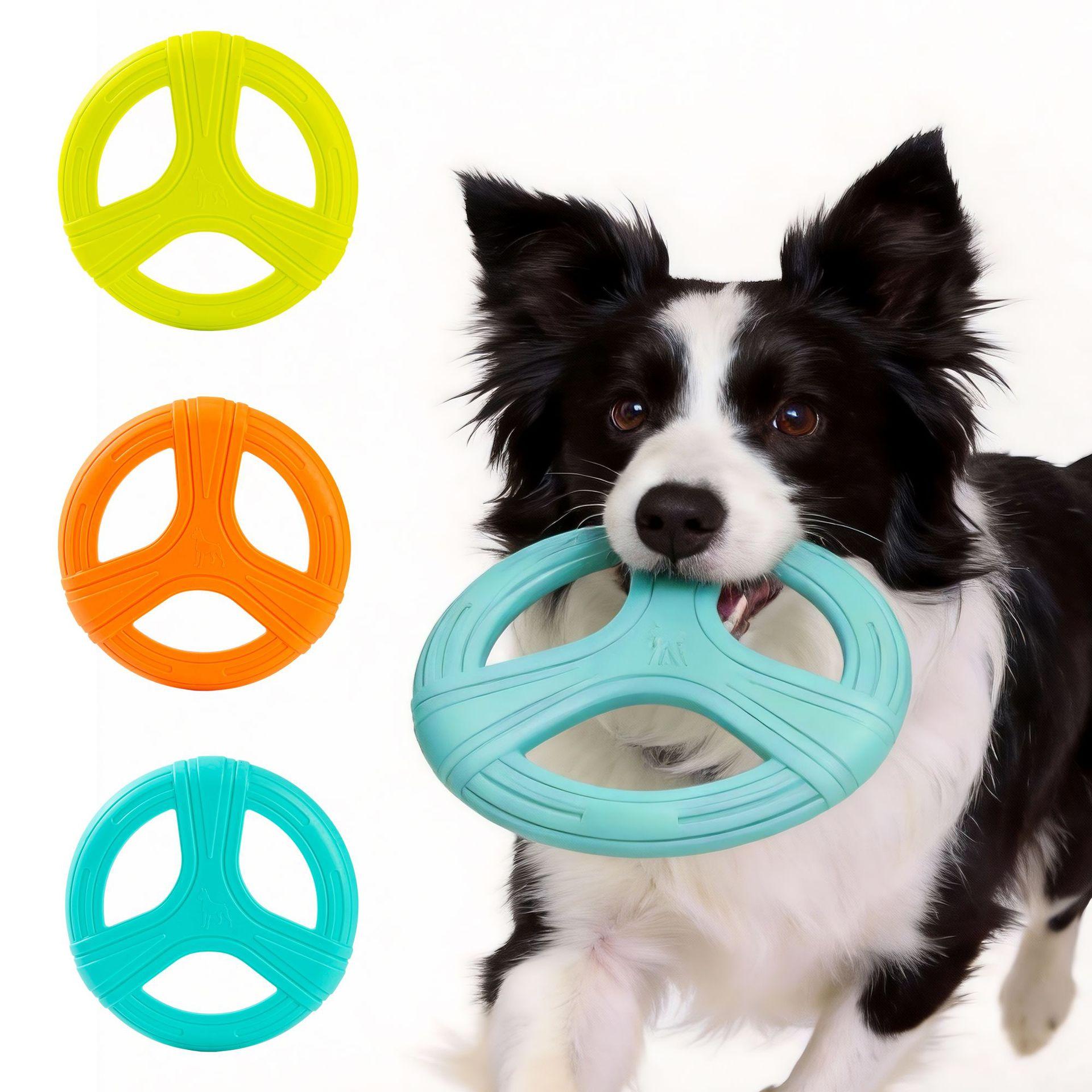Pet Dog TPR Frisbee Toy Interactive Toy Pet Frisbee Floating Water Retrieval Training Dog Toy