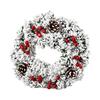Christmas Door Decor Wreaths Realistic Hanging Wreath Garland Decoration Versatile Bow/Berry/Santa/Reindeer for Home Party Decor