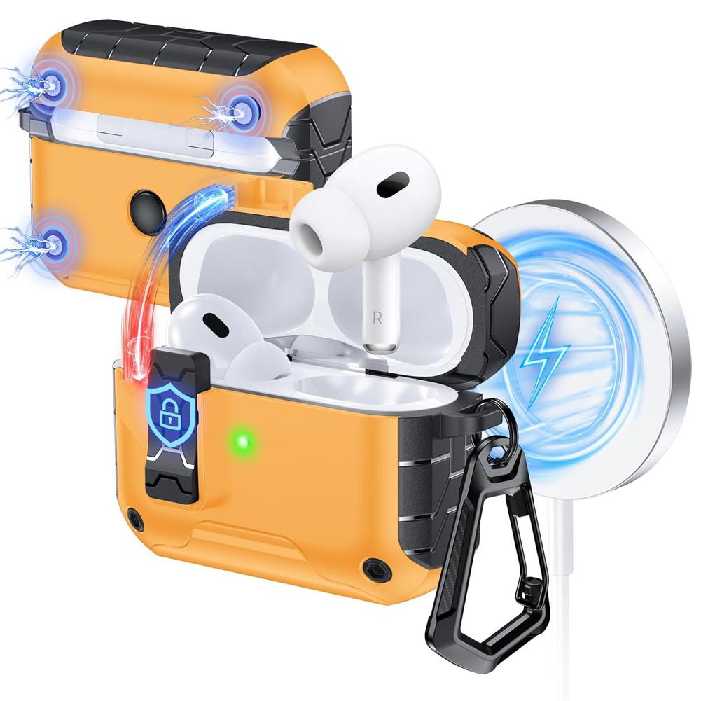 Auto-Open for AirPods Pro 3 Gen Case with Magnet, Compatible with Apple AirPods Charging Case, Full Protective Cover w/ Keychain