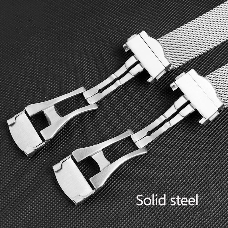 Nový milánský síťovaný řemínek k hodinkám pro Omega Seamaster 300 007 Řemínek Observatory Dvojitá skládací spona Vysoce kvalitní náramek 20mm