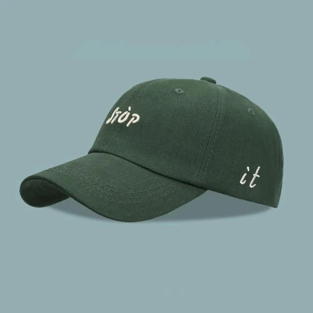 Korean Versatile Letter Embroidery Baseball Hat Female Retro Outdoor Sunshade Duck Tongue Cap